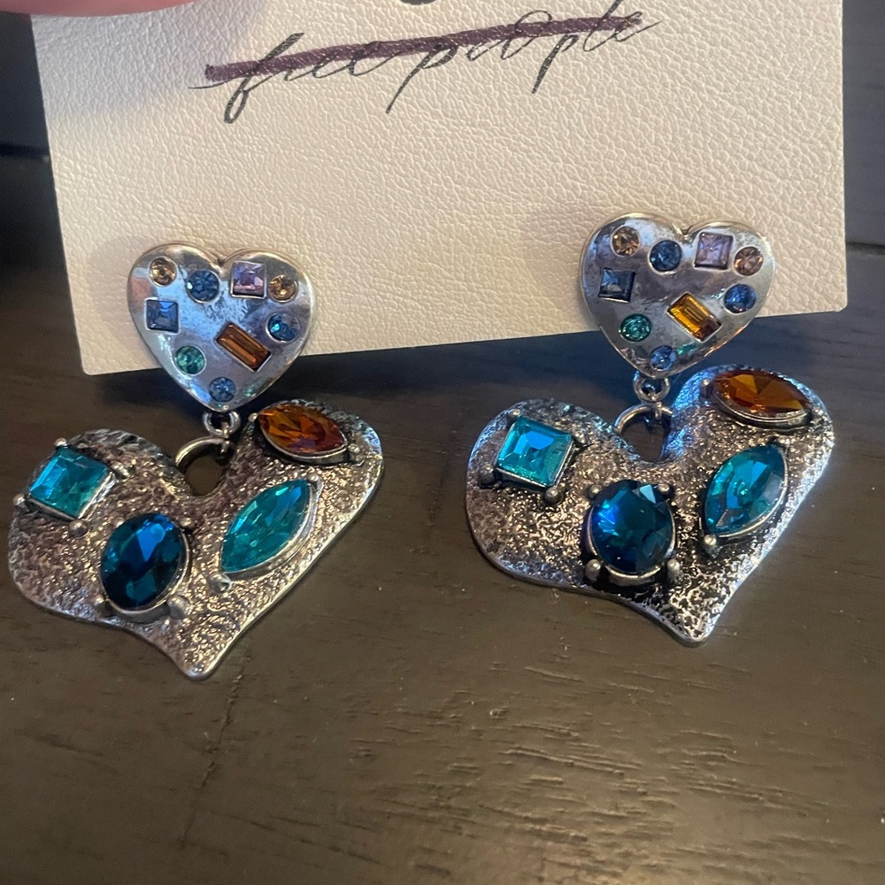 Free People Multicolor Heart Earrings - Picture 6 of 8